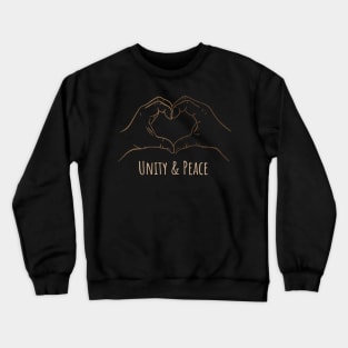 Unity & peace heart hands Crewneck Sweatshirt